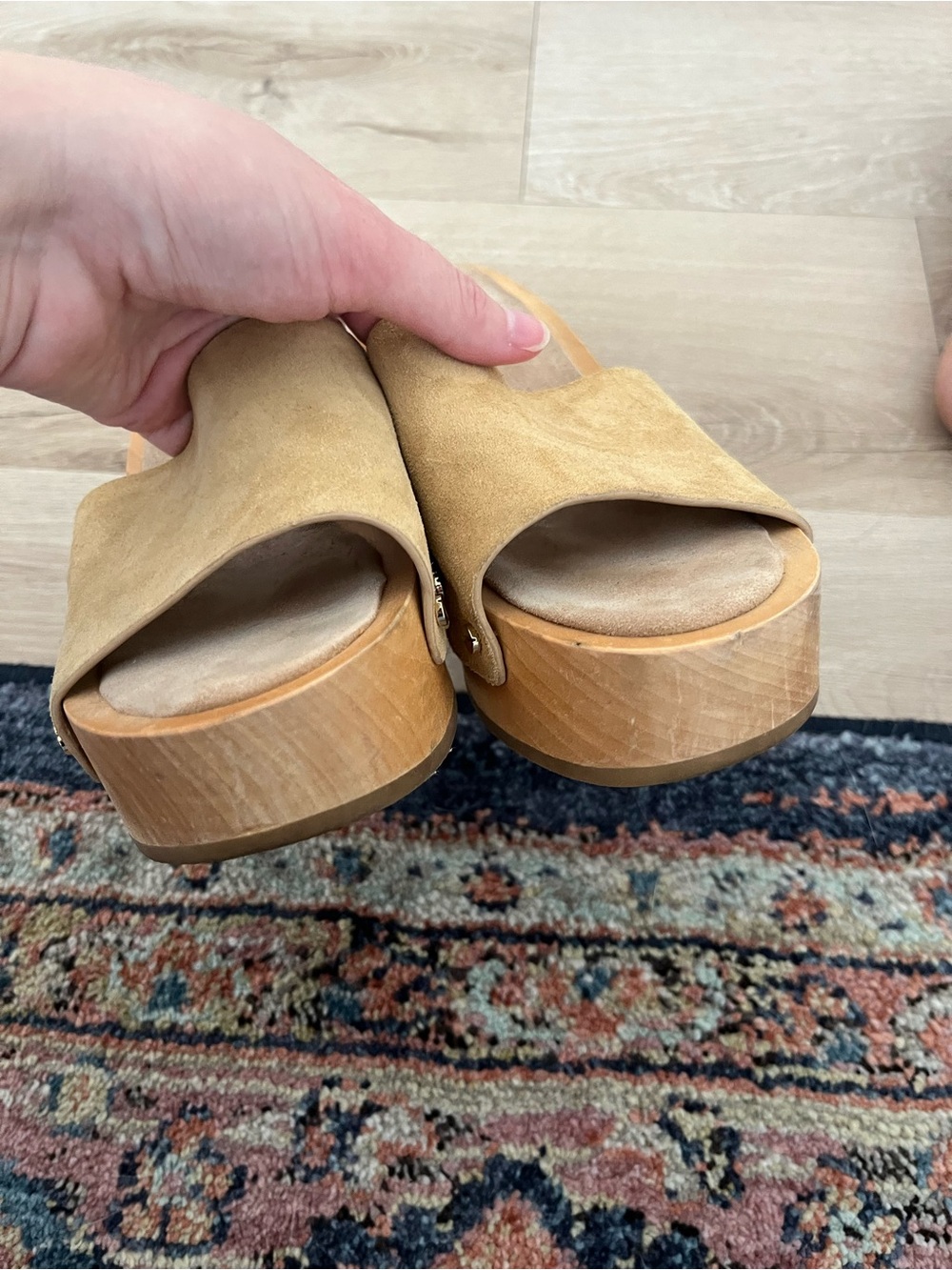 Veronica Beard Hannalee Platform Sandals in Desert Suede - Picture 10 of 10